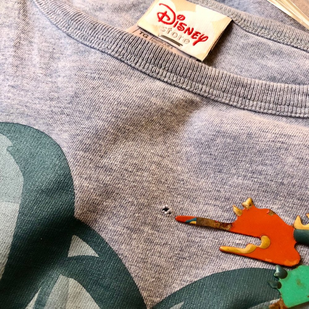 Disney Vintage Gray TIGGER Nightshirt Short Sleeves PJ Top Cotton - Picture 8 of 12